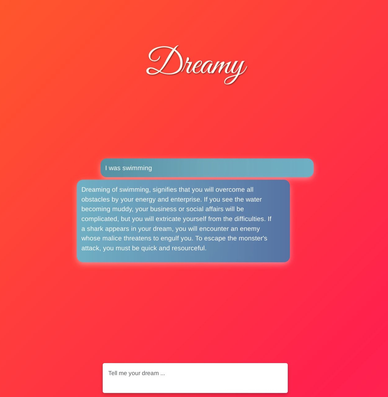 dreamy interface