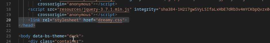 dreamy css
